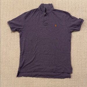 Polo Ralph Lauren Purple Heathered Short Sleeve Golf Shirt 100% Cotton EUC